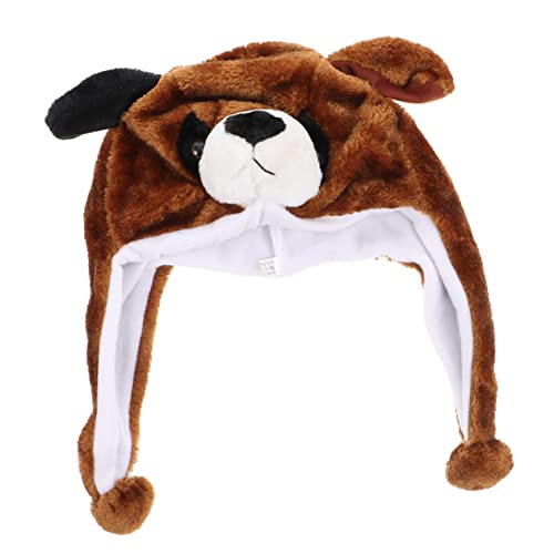 Hohopeti Children's Plush Hat Cartoon Animal Head Wrap Boys and Girls Winter Hat for Boys and Girls