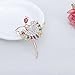 sourjas Elegant Jewelry Gold-Tone Dancing Ballerina Dancer Ballet Dance Women Lady Dress Suit Brooches Pins