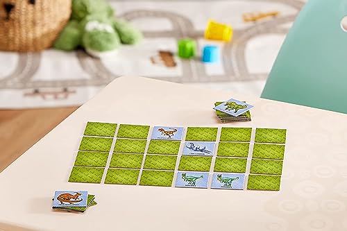 KOSMOS 711313 Welcher Dino ist das? Dino Memo Spiel für Kinder ab 4 Jahre, Kinderspiel für 2-4 Spieler, ideal als Reisespiel