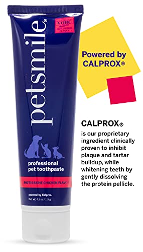 Petsmile Professional Pet Toothpaste – Cat & Dog Teeth Cleaning Supplies – Controls Plaque, Tartar, & Bad Breath – VOHC Accepted Toothpaste – Pet Dental Care Essentials (Rotisserie Chicken, 4.2 Oz) Petsmile Professional Pet Toothpaste – Cat & Dog Teeth Cleaning Supplies – Controls Plaque, Tartar, & Bad Breath – VOHC Accepted Toothpaste – Pet Dental Care Essentials (Rotisserie Chicken, 4.2 Oz)