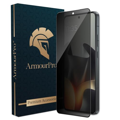 Image of ArmourPro Privacy Tempered Glass for Motorola Edge 70 Max - Anti-Spy Anti Peeping Screen Protector, 9H Hardness, Edge-to-Edge Coverage, Ultra Thin, Bubble-Free Installation Kit | Black