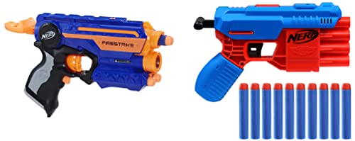 Image of Nerf N-Strike Elite Fire Strike Blaster, Ages 8 and Up&Nerf Alpha Strike Fang QS-4 Toy Blaster, 4-Dart Blasting Fire 4 Darts in a Row