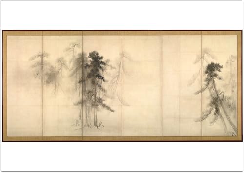 長谷川等伯_松林図屏風-右隻 A2(420o×594o)アートポスター 日本製 絵画 インテリア 壁紙