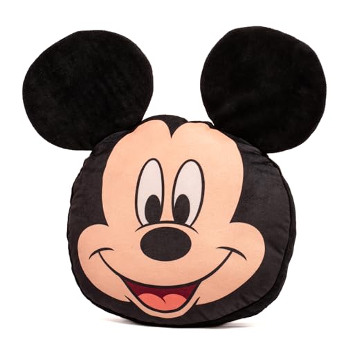 Image of Mirada Mickey Face Cushion - Adorable Soft Face Toy, Stuffed Pillow, for Kids, Girls & Boys, Disney Licensed Decor - 35cm