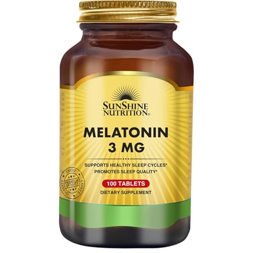 Sunshine Nutrition Melatonin 3mg | Non-Habit Forming I 100 Tablets