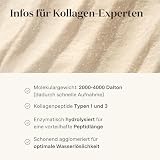 Glow25® Collagen Plus Pulver [450g] - Kollagen Hydrolysat mit Vitamin C, Zink und Biotin - Peptide Typ 1 und 3 - Gute Löslichkeit - Neutral