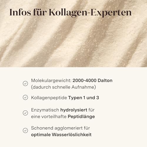 Glow25® Collagen Plus Pulver [450g] - Kollagen Hydrolysat mit Vitamin C, Zink und Biotin - Peptide Typ 1 und 3 - Gute Löslichkeit - Neutral