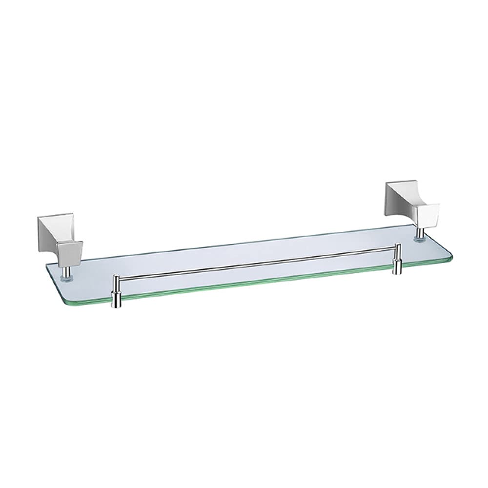 VVW&LIU Juego de Accesorios de baño Soporte de Papel Cuadrado Cromado Gancho para Bata Barra de Toalla Estante de Vidrio Accesorios de baño Acero Inoxidable, BA0022CP, 86