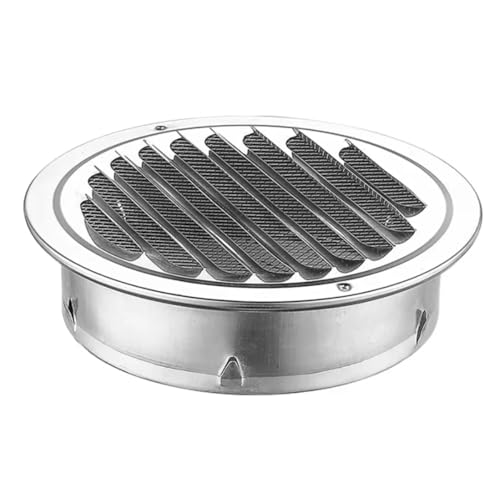 Grille d'aération ronde 300mm acier inoxydable pour conduit ventilation extérieur maison