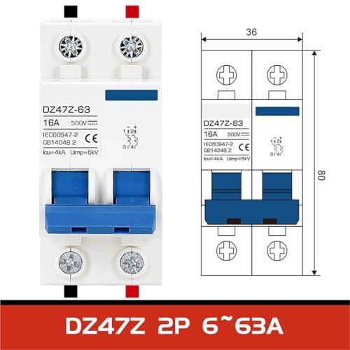 Disjoncteur miniature CC résistant aux arcs électriques pour circuit solaire 500V 32A