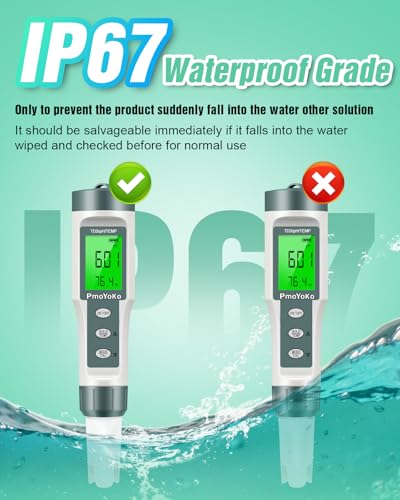 ph meter digital ph tester pen 3 ph calibration powders 001 ph accuracy pocket size lcd display for household drinking pool and aquarium