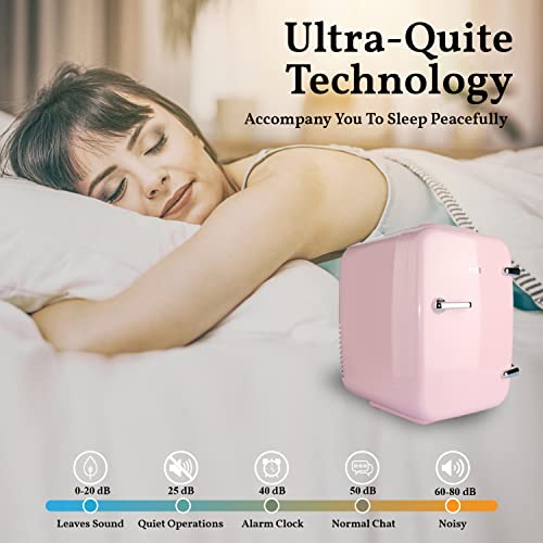 Image of VYBE Mini Beauty Fridge (4 Liter)-AC /DC Portable Thermoelectric Cooler and Warmer. Portable Car Mini Fridge, Store-Serums, Moisturizers, Cream, Nail Polish (AMZ22 VYBE1004)