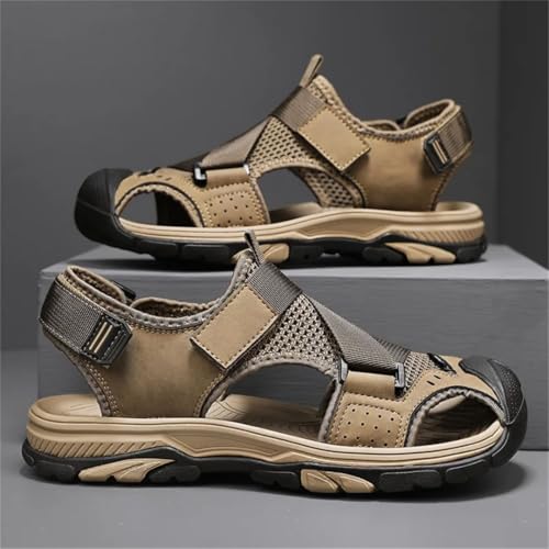 Men’S Fashion Light Casual Sandals Gladiator Outdoor Roman Style Breathable Beach Shoes With Hook Loop Closure4