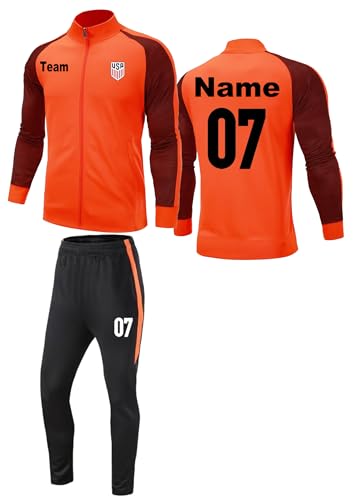 TOMIYO Custom Track Jackets and Pant Personalized Tracksuit Soccer Jersey with Team Name Number for Men Women Boy
