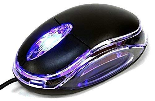 Jeeban Solutions Wired USB Mouse, 3000 DPI Optical Tracking, Ambidextrous PC/Mac/Laptop - Black