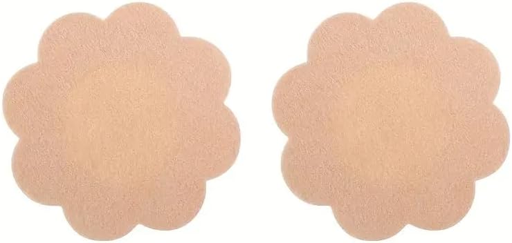 100 Pcs Disposable Nipple Covers, Seamless Breathable Self Adhesive Invisible Bra, Women Underwear Lingerie Accessories Beige