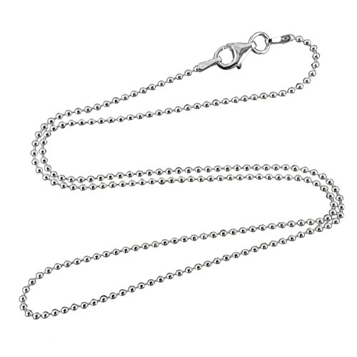 FashionJunkie4Life 925 Sterling Silver 1.5mm Ball Bead Chain - Available in 6 Sizes 16"-30" (30 Inches)