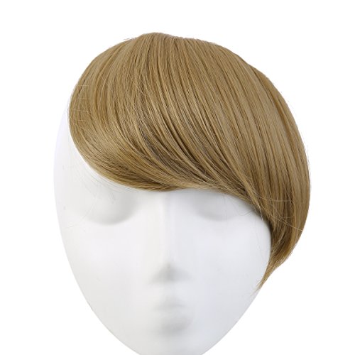 Clip in Hair Bangs Fringe Hair Extensions Swept Full Sweeping Side Synthetic Hairpiece Hair Piece For Women Japan High Temperature Fiber SARLA B2&16/22
