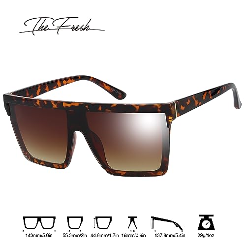 The Fresh Flat Top Square One Piece Sunglasses Sunnies Shades Goggle Siamese Lens2