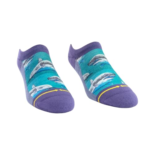 MERGE4 Taylor Reinhold Sharks No Show Socks for Men and Women Ultra Comfy Compression Socks