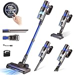 Cordless Vacuum Cleaner, 550W 45KPA Longlasting Vacuum Cleaners for Home, Stick Vacuum with LED Touch Screen & Rechargeable 2500 mAh Battery, Handheld Vacuum for Pet Hair/Carpet/Floor