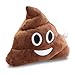 LTLWL Emoji Emoticono Cojín Almohada Redonda Emoticon Peluche Juguete Muñeca Caca Sonriente Caca Almohada para Regalos De Cumpleaños, Regalos De Fiesta, Marrón, 35Cm