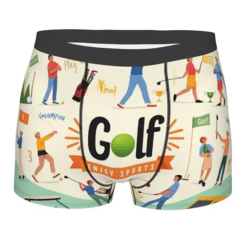 Qewfoju Golf Print Boxer Briefs
