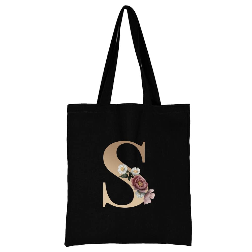 26 Letter Printed Canvas reusable grocery bags, Foldable Casual Travel HandBag, Shoulder Beach Tote Bags, Shopper bag eco friendly super strong washable Storage bags Shopping bag Canvas bag for Women