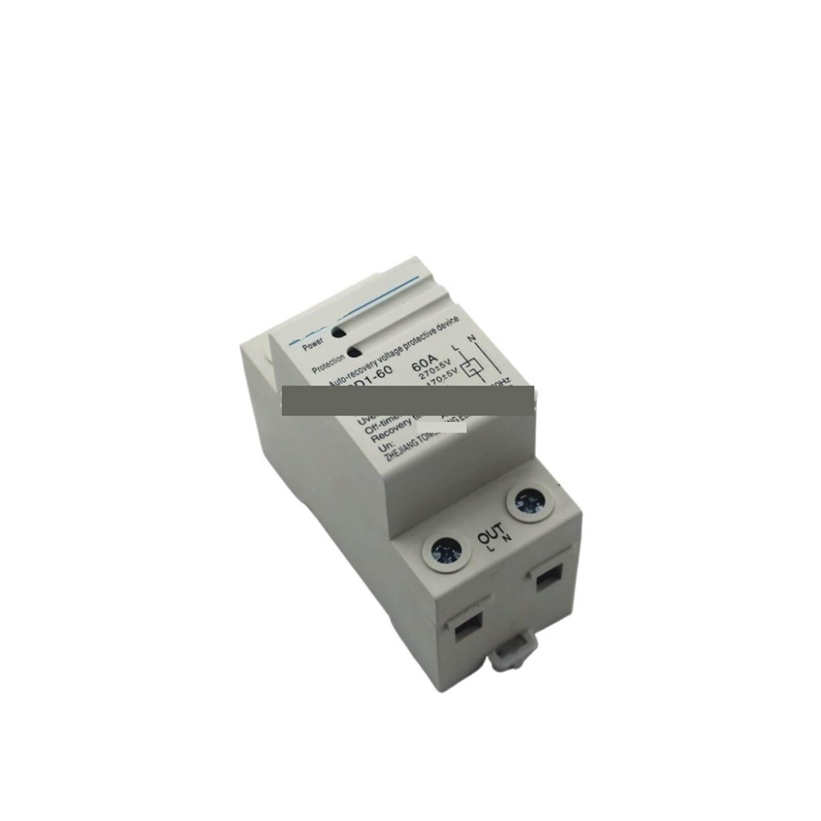 60A 230V Household Din Rail Automatic Recovery Reconnect Over Voltage and Under Voltage Protective Device Protector
