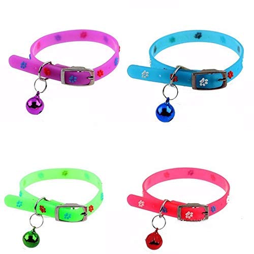 Pet Guard Adjustable Multiple Colors Heart Style Pet Dog Rubber Silicone Cat Collar with Bell Puppy Collar Training Collar (Pack of 1) (Multicolored) (B08Z9ZW3FT) Amazon Price History, Amazon Price Tracker