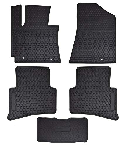 Megiteller Car Floor Mats Custom Fit for Hyundai Tucson 2016 2017 2018 2019 2020 2021 Odorless Washable Heavy Duty Rubber (All Weather) Floor Liners Front and Rear Row Set Black