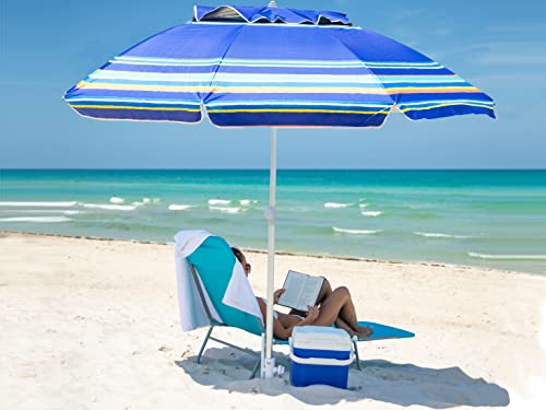 Ammsun TS71009-R 7Ft Heavy Duty High Wind Beach Umbrella Parasols thumb #7