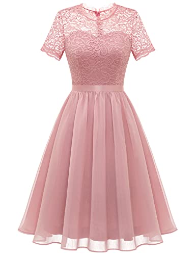 Dressystar Damen Festlich Cocktailkleid Knielang Abendkleider Hochzeit...