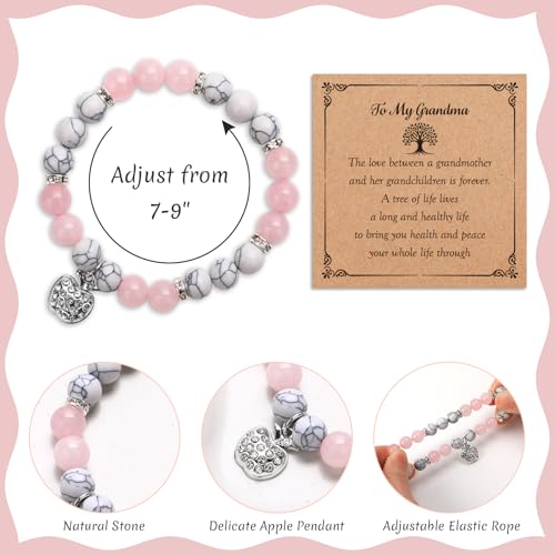 Teacher Gifts for Women, End of Year Teacher Appreciation Gifts for Women from Student, Natural Stone Teachers Bracelet Thank You Teachers Gift for Christmas Birthday2