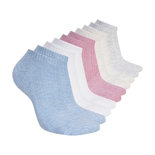 Image of Skechers Women's 10-pack Half Terry Classic Low Cut Socks, Comfort-fit & Cushioned Footbed