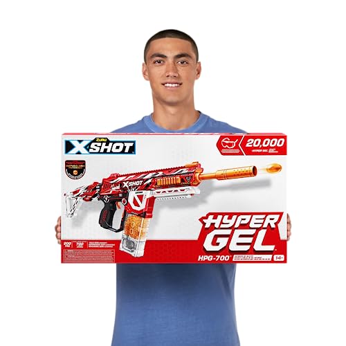 xshot hyper gel hpg-700 blaster semi and fully automatic gel blaster amp 20000 hyper gel pellets 700 capacity mag eyewear ages 14 amp up by zuru