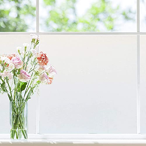 Image of SUNBIRD Window Film Privacy Colorful Window Sticker, Decorative Window Vinyl, Adhesive Home UV Blocking, Heat Insulation Static Cling for Bathroom Office (24 X 120 INCHES, Pure Frosted)