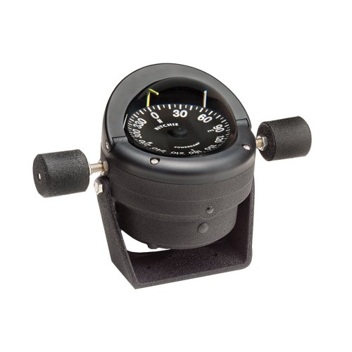 Ritchie HB-845 Brújula de barco de acero Helmsman - Montaje en soporte - Negro miniatura 1