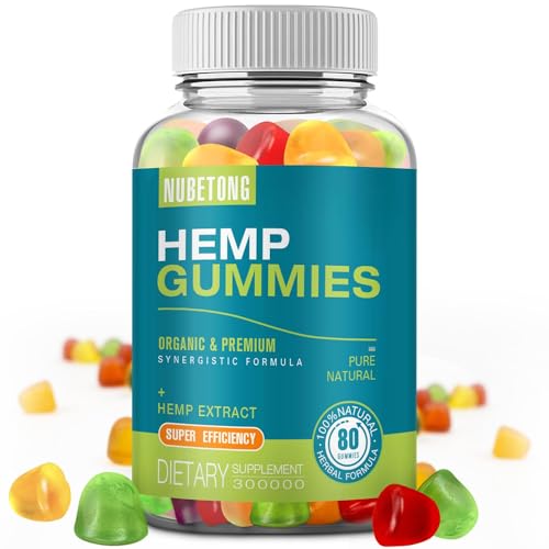 Organic Hemp Gummies High Potency Hemp Oil Extract Natural Wellness Edible Supplement for Adults