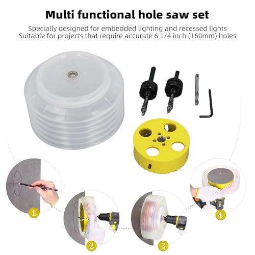 Kit de sierra de corona 6 1/4 pulgadas con accesorios miniatura 3