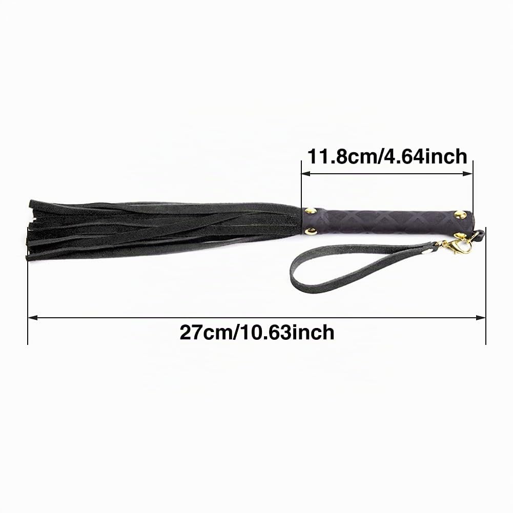Cravache d'équitation fouet poignée souple harnais cuir synthétique outil enseignement accessoires costume noir