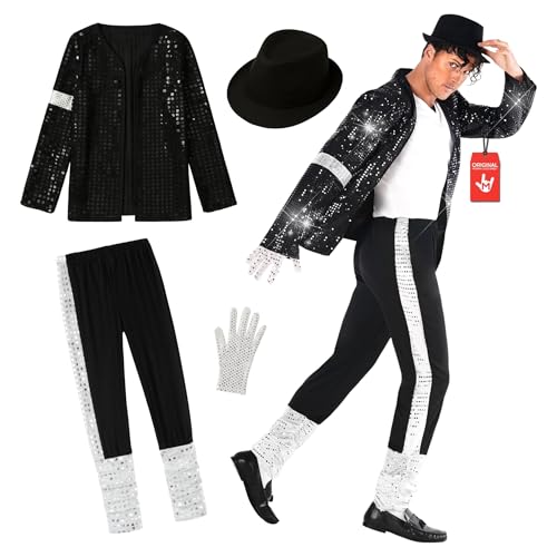 Morph Pop Star Costume 80s Fancy Dress Men Halloween Costumes Men Fancy Dress for Adults Adult Halloween Costume Mens X-Large