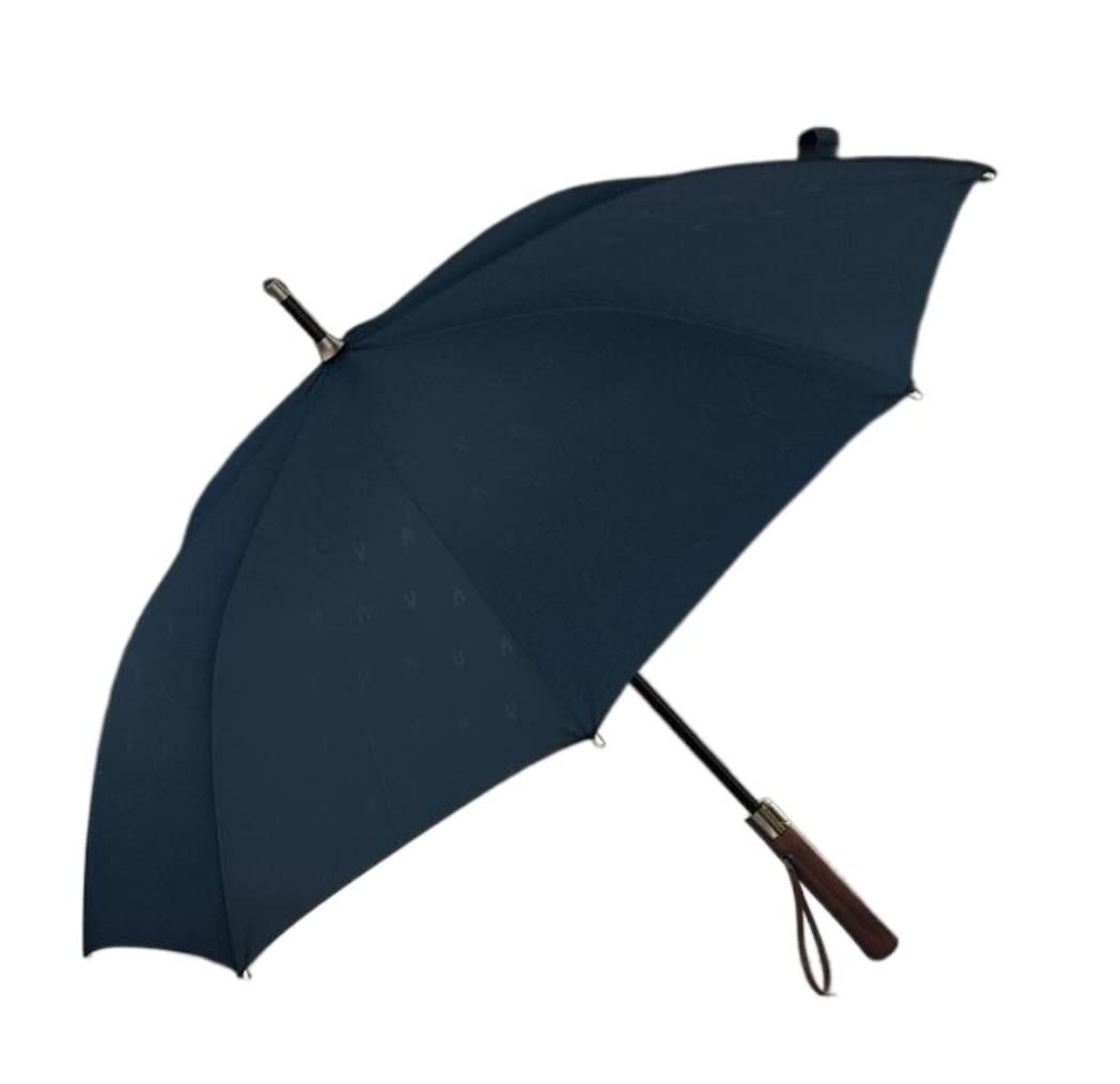 HLTYGWX Parapluie Coupe-Vent Fort Parapluie De Golf Grand Parapluie Coupe-Vent avec Poignée en Bois Noir Auvent Ouvert Automatique Parapluie Ventilé Parapluie Imperméable(Color:Svart)