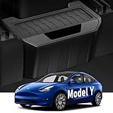 2026 Upgrade Rear Center Console Organizer for Tesla 2020-2025 Model Y Accessories, Partitioned Storage & Stable Installation, Seat Backseat Trash Can Bin for Tesla Model Y(Not Fit Model Y Juniper)