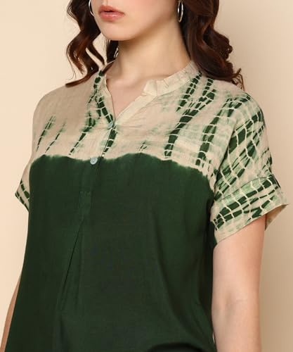 Image of Maaesa Hand Dyed Rayon Top for Women