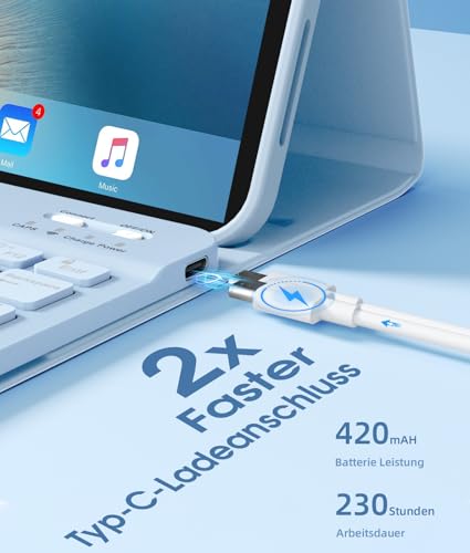 Vobafe Hülle mit Tastatur für iPad A16 11 Generation 2025/10 Gen 2022 10,9" – Ansicht 6