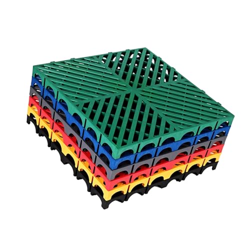 Rejilla modular for piso de recinto de lavado de autos de 4/8/16/20 piezas, no requiere zanjas, tablero de drenaje de plástico engrosado, adecuado for edificios y residencias(Color1,4 pieces)