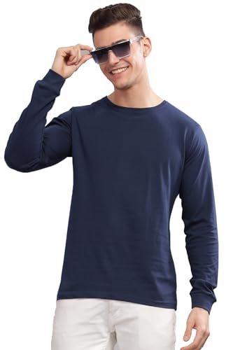 Image of ADRO Full Sleeve Tshirt for Men | Colorblock T Shirt for Men | 100% Cotton Tshirt | Full Sleeve Regular Fit T-Shirt | Men's Full Sleeves T Shirts