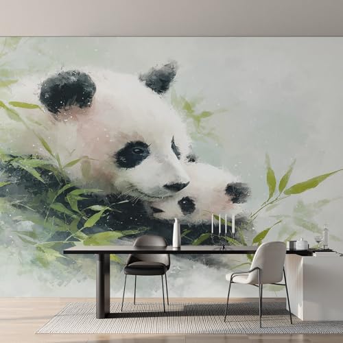 Papier peint panda de qualité supérieure pour décoration murale chic