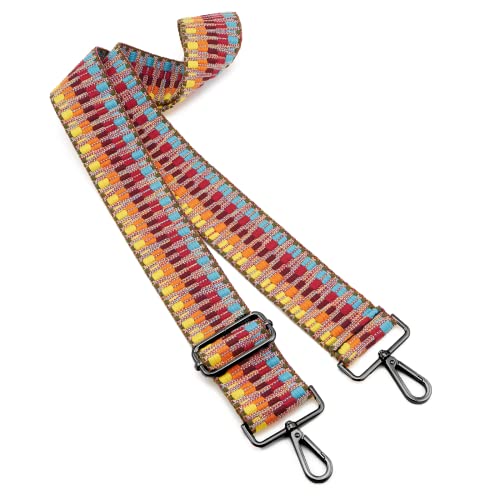 Image of ZOOEASS Nickel Buckles Wide Shoulder Strap Adjustable Replacement Belt Gun Buckles Guitar Style Crossbody Bag Strap